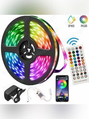Smart LED Strip Lights with Remote and App Control